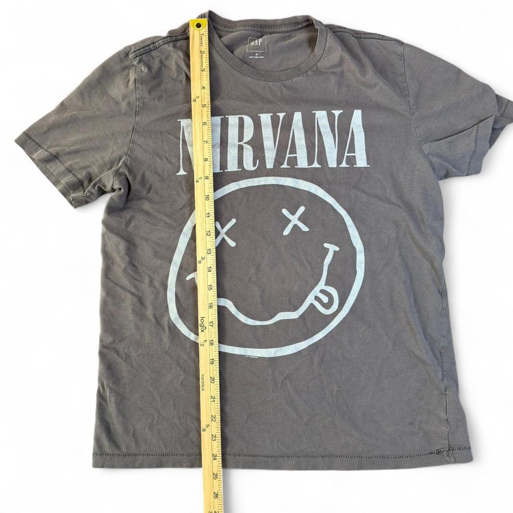 Grey Gap Nirvana cotton t-shirt size medium - Picture 2 of 5